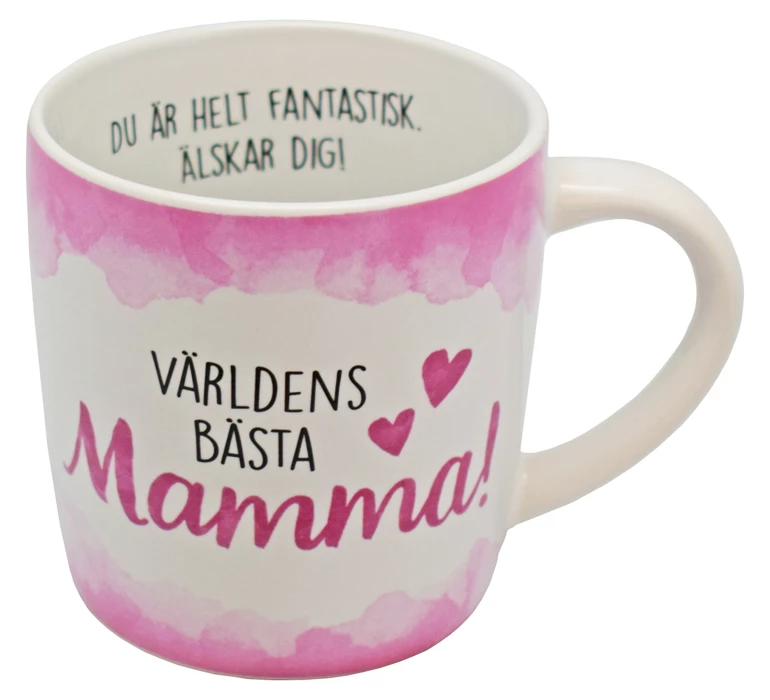 "Maailman paras äiti" -muki, vaaleanpunainen